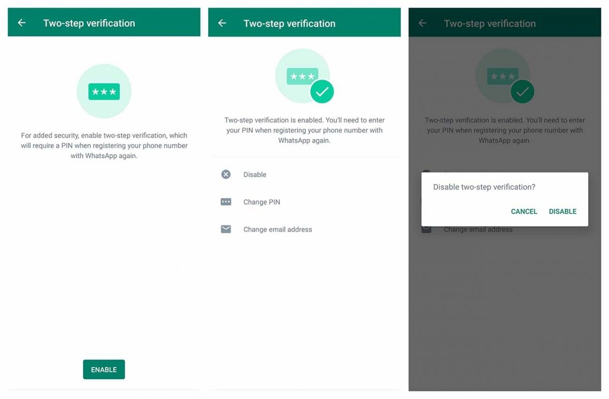 Así puedes activar y desactivar la verificación en dos pasos en WhatsApp