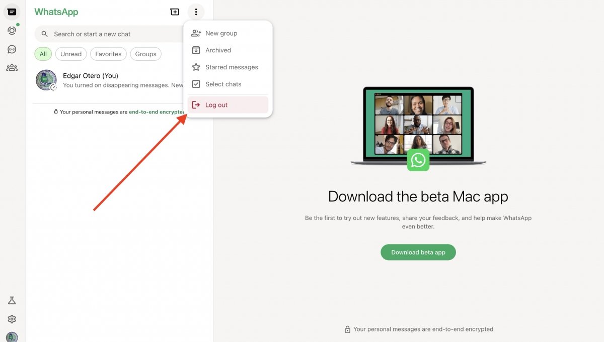 This is how you can log out of WhatsApp Web