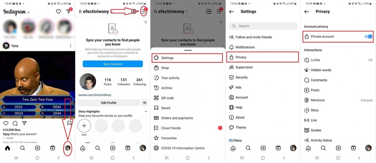 This is how you can set your Instagram account as private