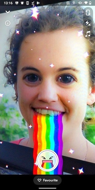 Este es el filtro Punking Rainbow