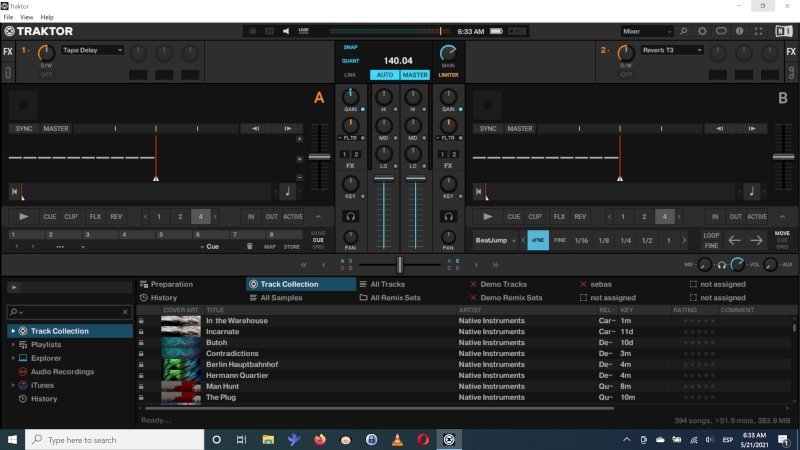 Traktor’s main interface