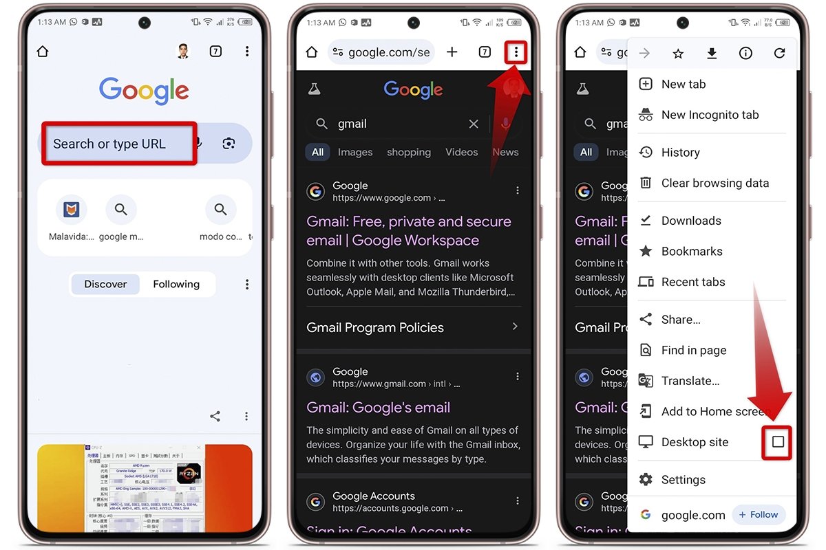 Update the Gmail version on your mobile device