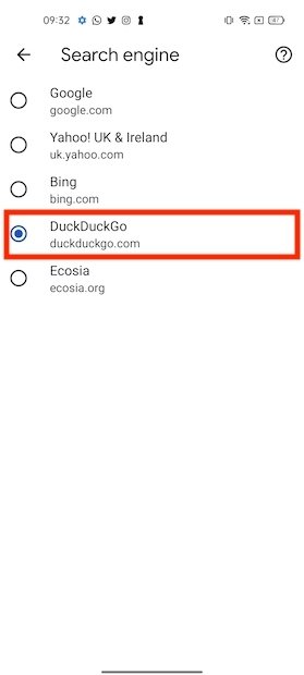 Utiliser DuckDuckGo