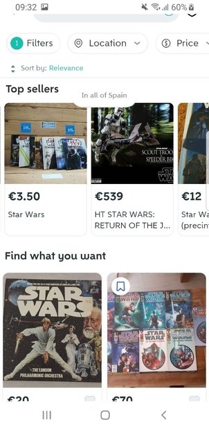 Use the filters to fine-tune the search for the product you want