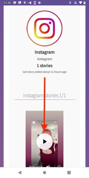 Reproduzir os stories publicados