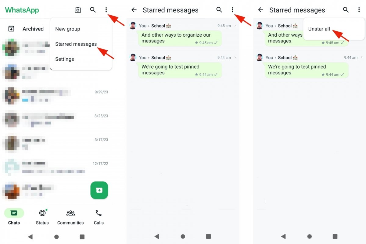 Afficher les messages WhatsApp présentés