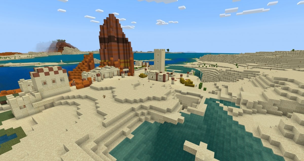 Village in the desert in Minecraft