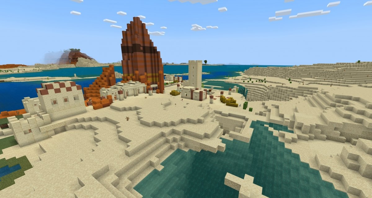 Aldeia no deserto no Minecraft