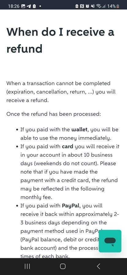Wallapop refunds depend on multiple factors