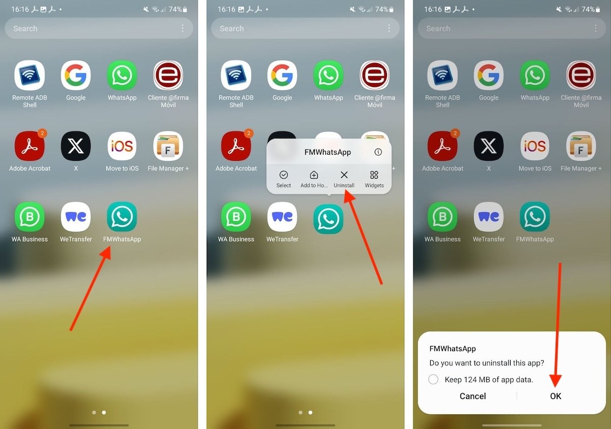 Dire adieu à FMWhatsApp est aussi simple que d'installer le MOD