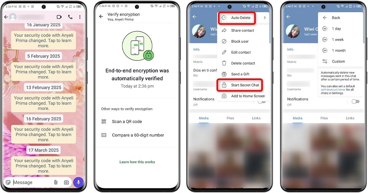 WhastsApp vs Telegram - Confidentialité et sécurité