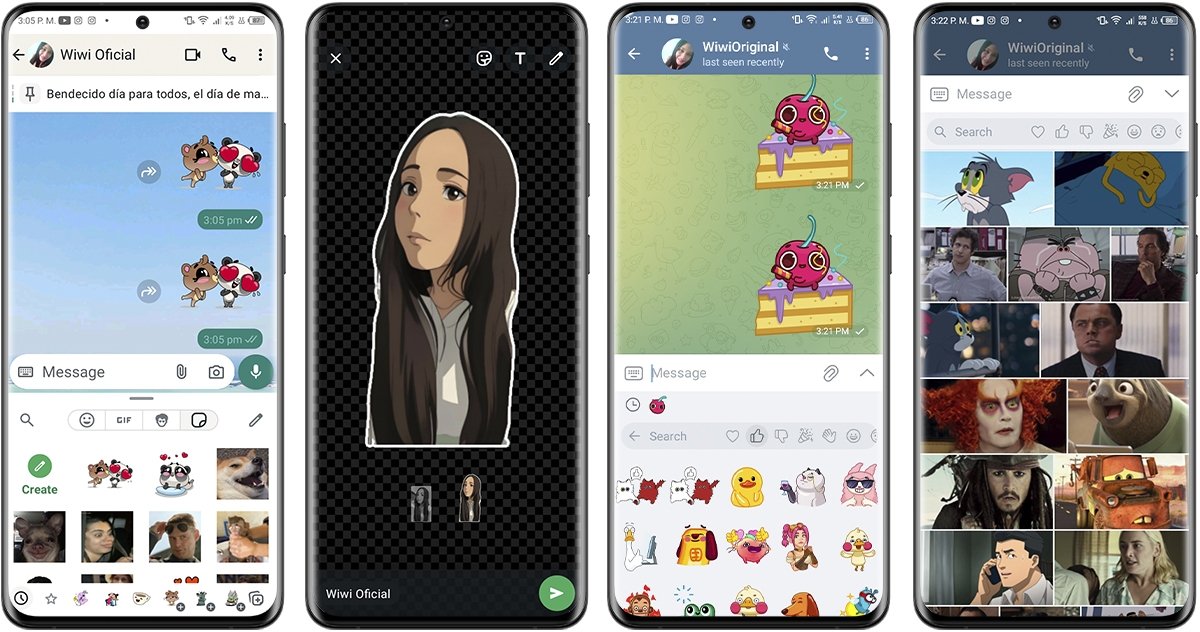 WhastsApp vs Telegram - Autocollants et GIFs