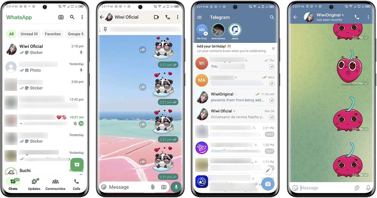 WhastsApp vs Telegram - Interface utilisateur
