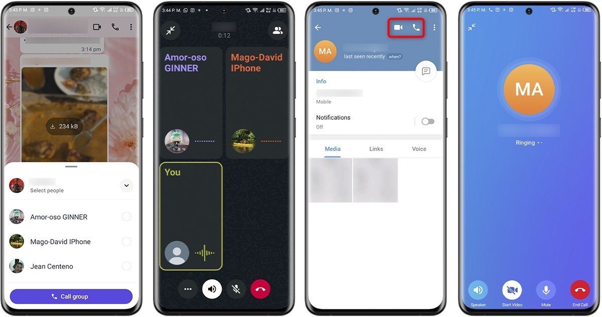 WhatsApp ou Telegram - Appels et appels vidéo