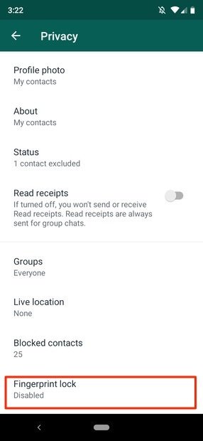 Impostazioni della privacy di WhatsApp