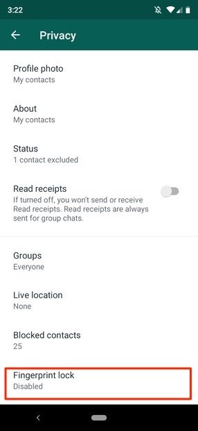 WhatsApp privacy settings