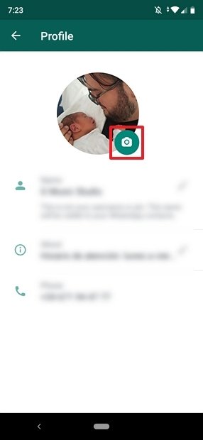 WhatsApp profile