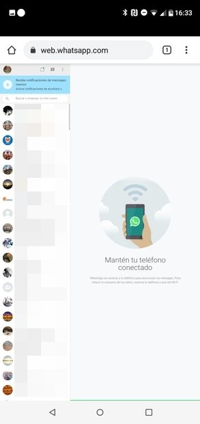 WhatsApp Web auf einem Android-Handy