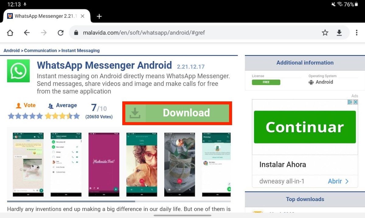 whatsapp messenger for android tablet