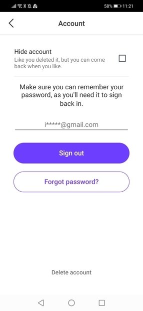 Badoo cant find password