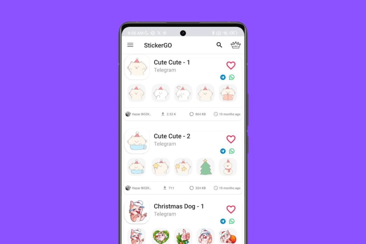 With this app you download videosticker packs to your favorite applications
