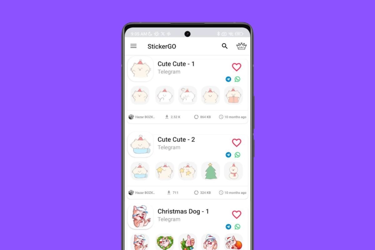 Mit dieser App kannst du Video-Sticker-Packs für deine Lieblings-Apps herunterladen