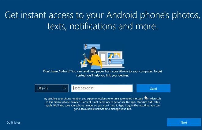 You can sync your Android phone with Windows 10