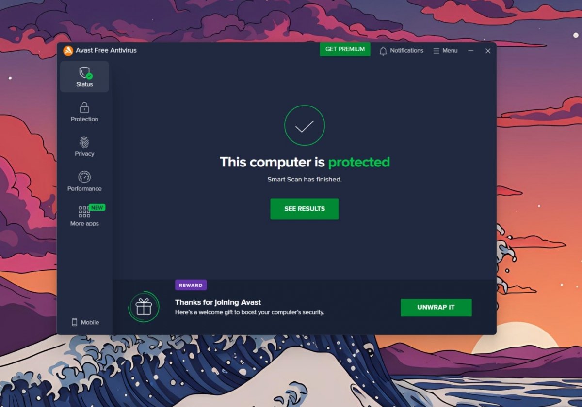 You just have to install Avast Free Antivirus to protect your PC