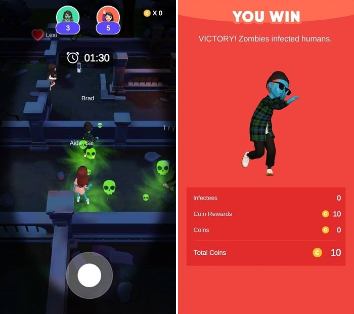 Zombie Run de Zepeto y premio obtenido