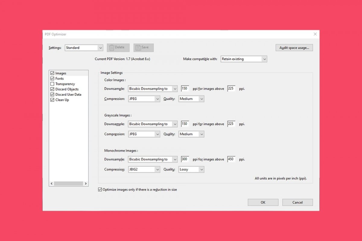 How to reduce the size of a PDF file with Adobe Acrobat Reader