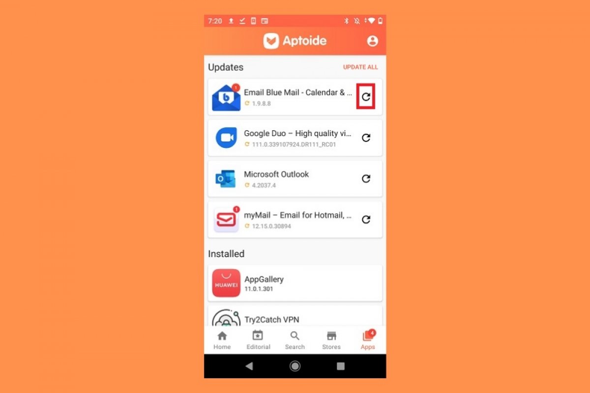 How to update apps from Aptoide