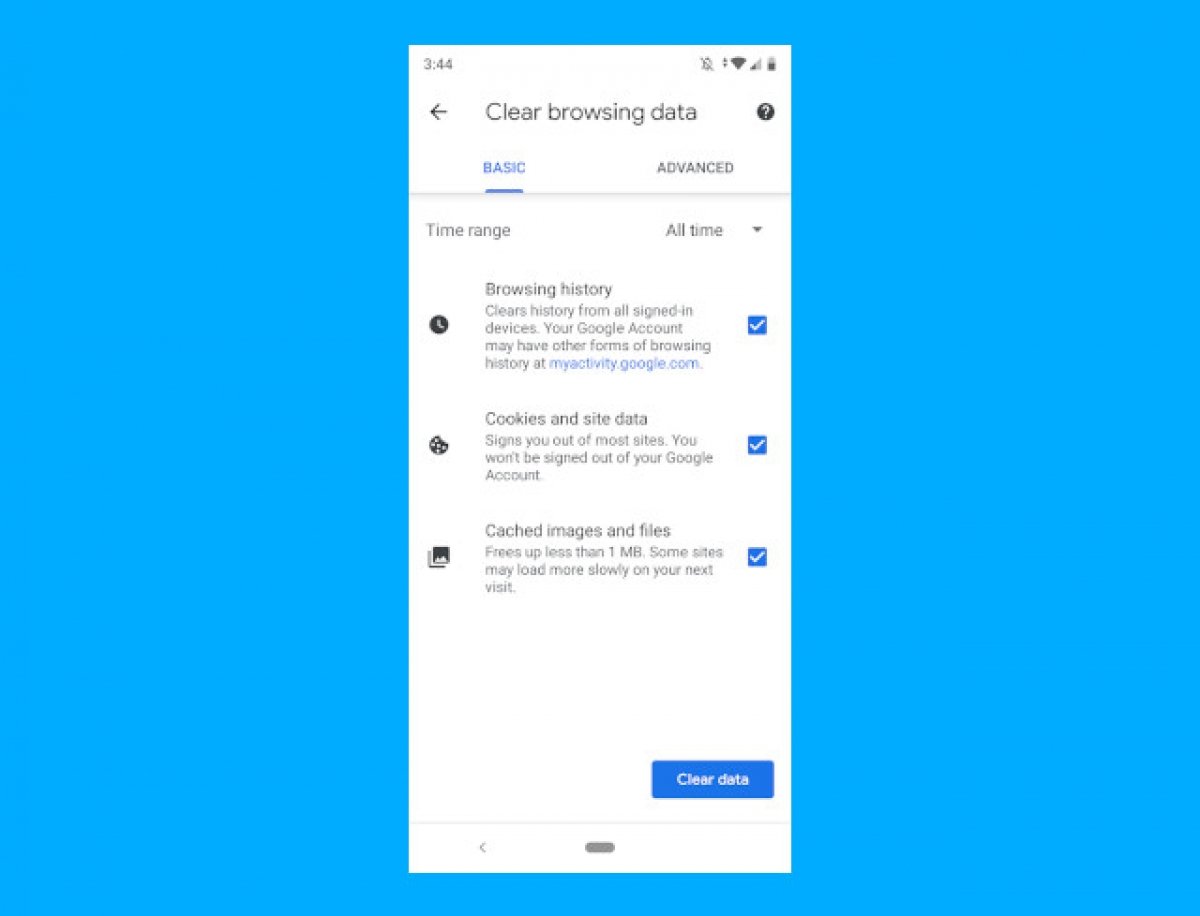 Cómo borrar caché, cookies e historial de Google Chrome en Android