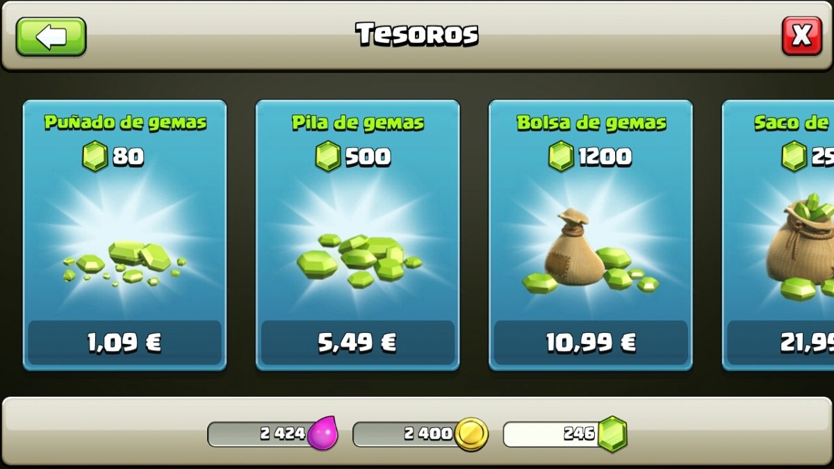 Cómo conseguir gemas en Clash of Clans