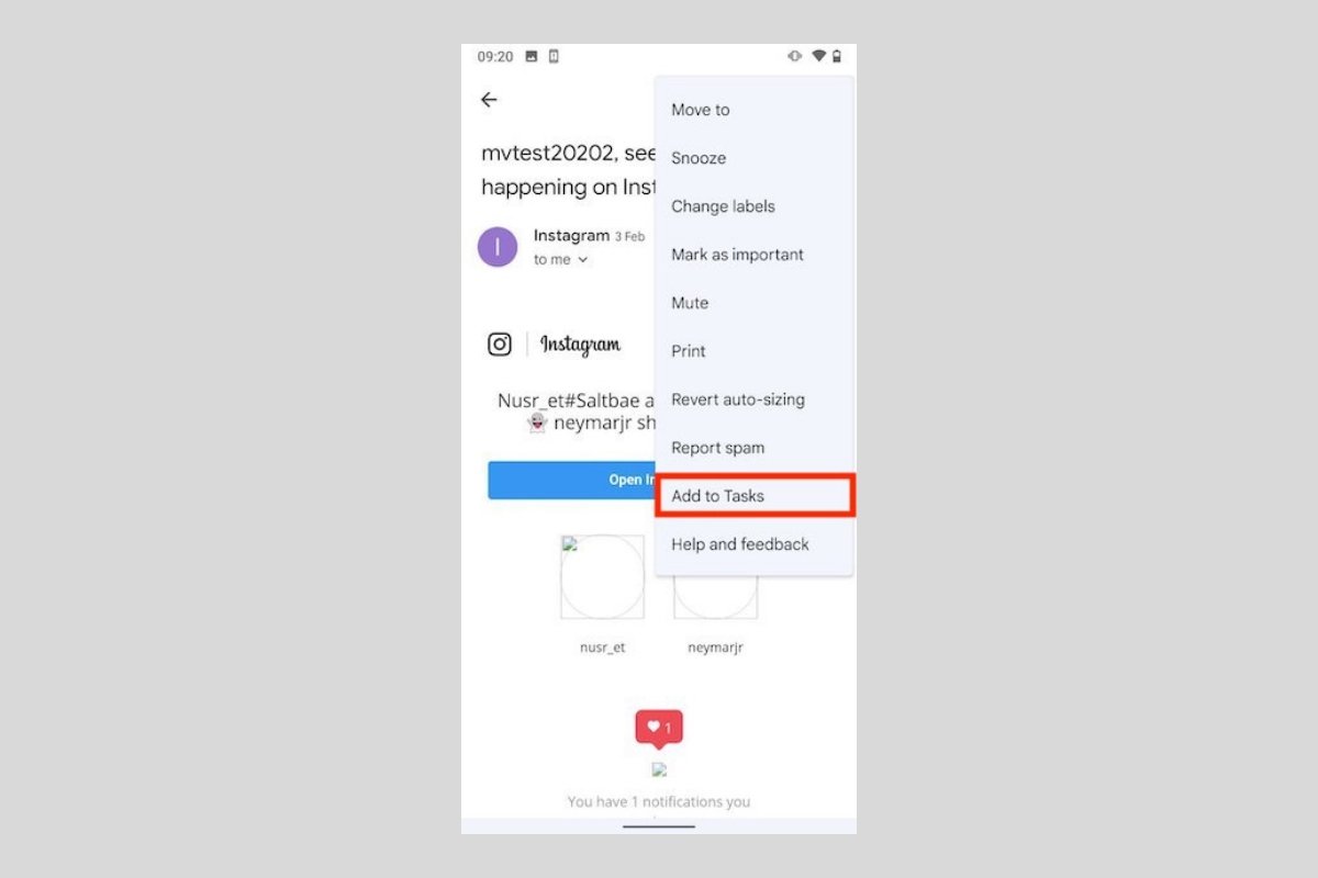 Cómo convertir un correo en una tarea en Gmail desde Android