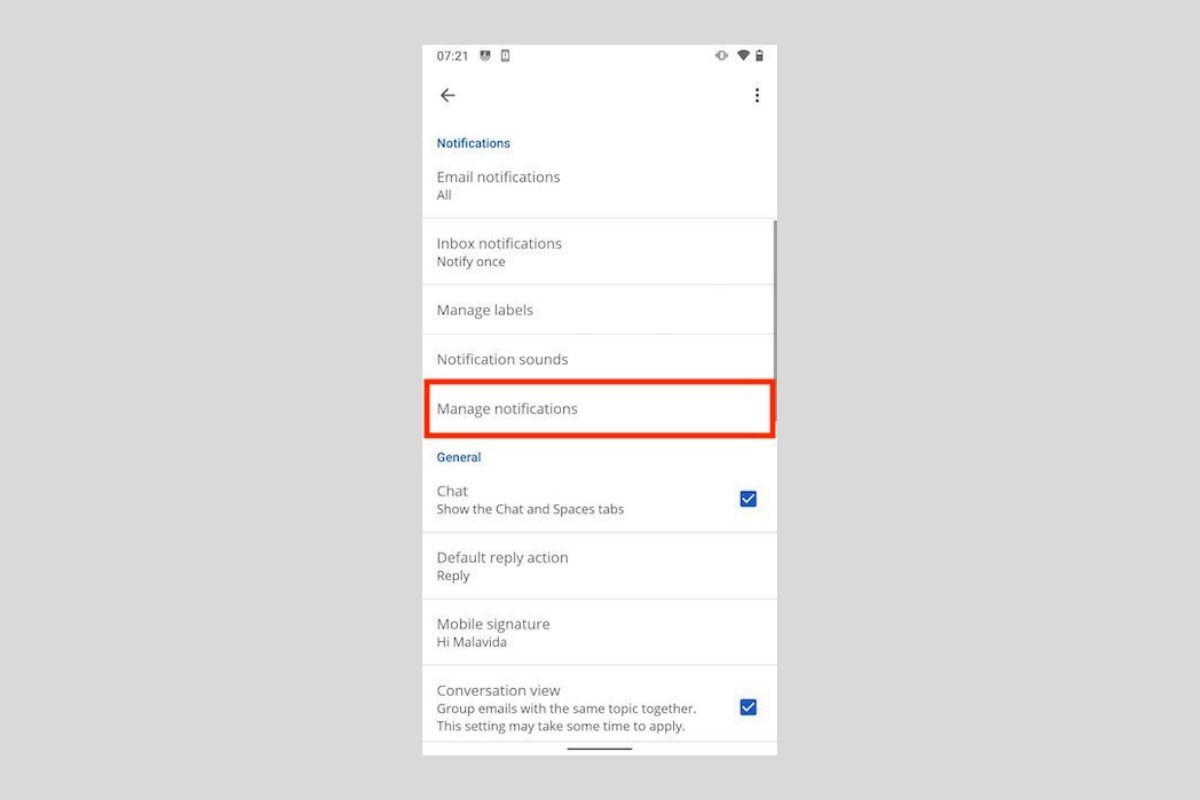 Gmail notifications: how to manage them in Android emails