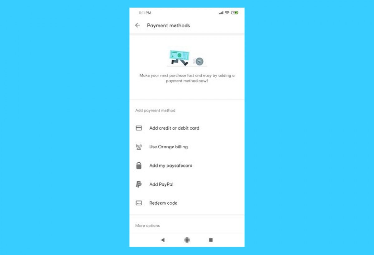 Como adicionar ou remover uma forma de pagamento no Google Play