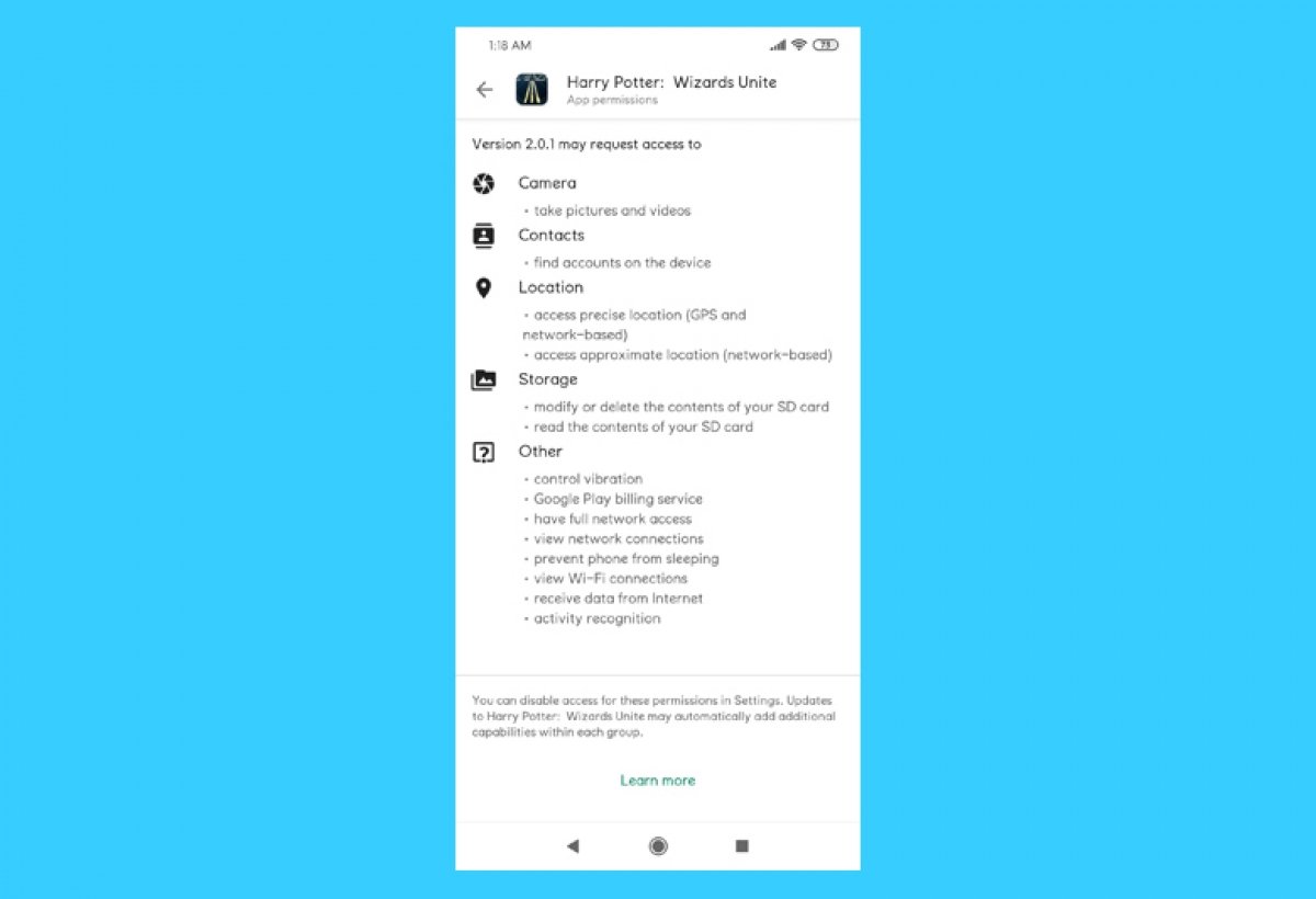 How to view app permissions in Google Play