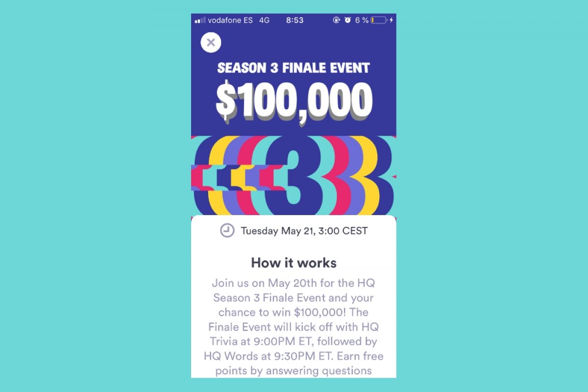 Cómo funciona HQ Trivia para iOS