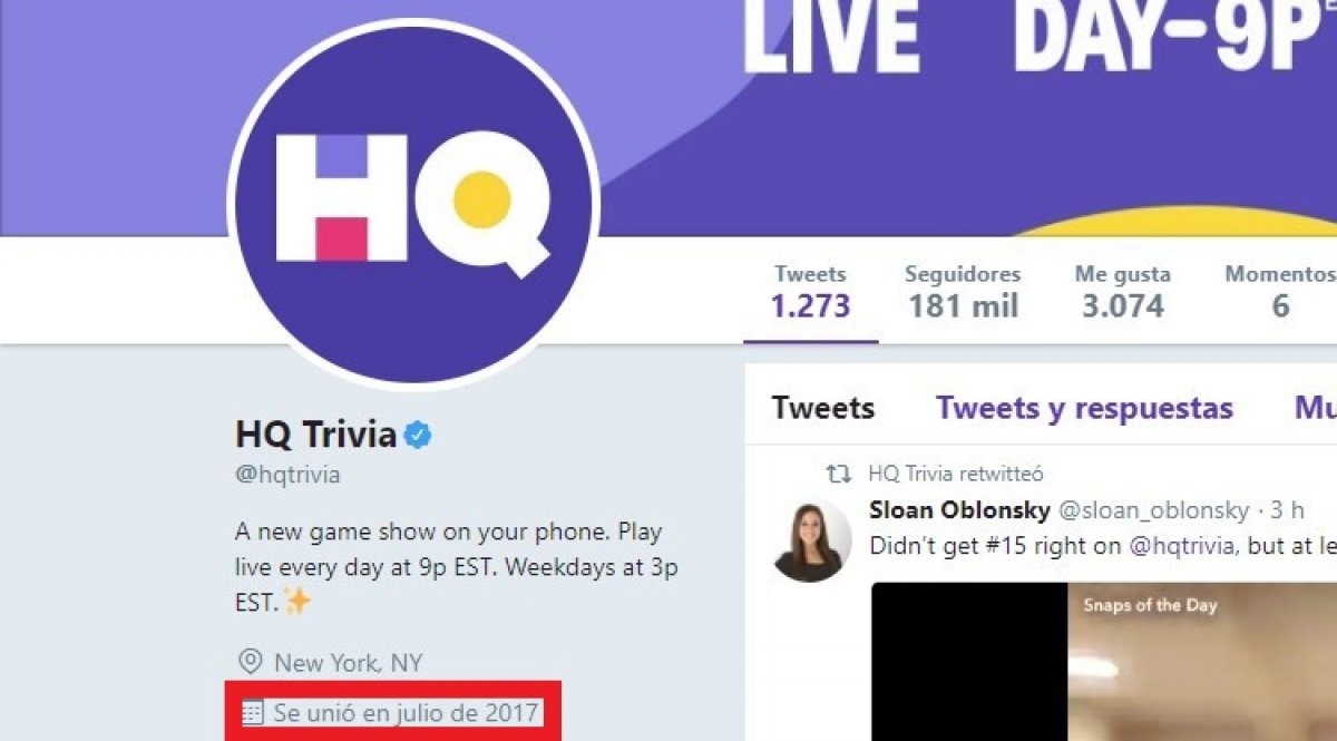 Cuándo salió HQ Trivia