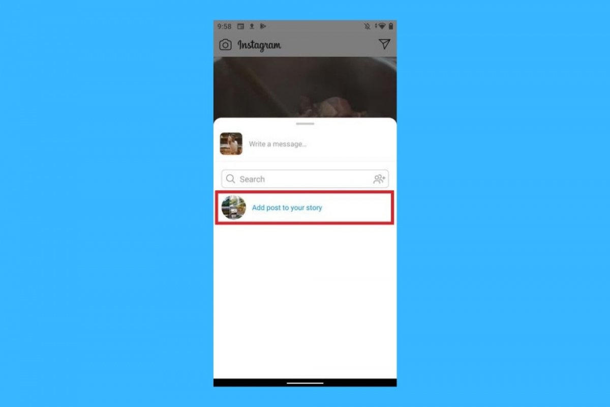 Comment envoyer des images Instagram à Stories