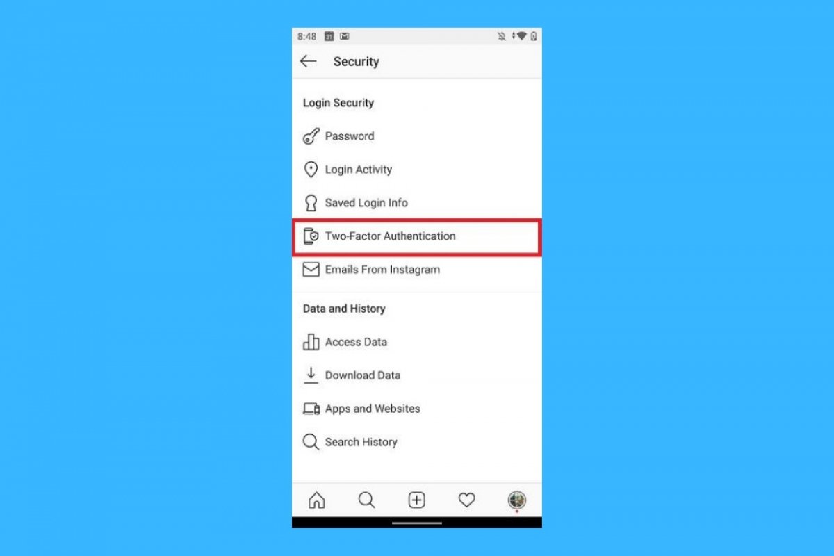 Cómo activar la autenticación en dos pasos en Instagram