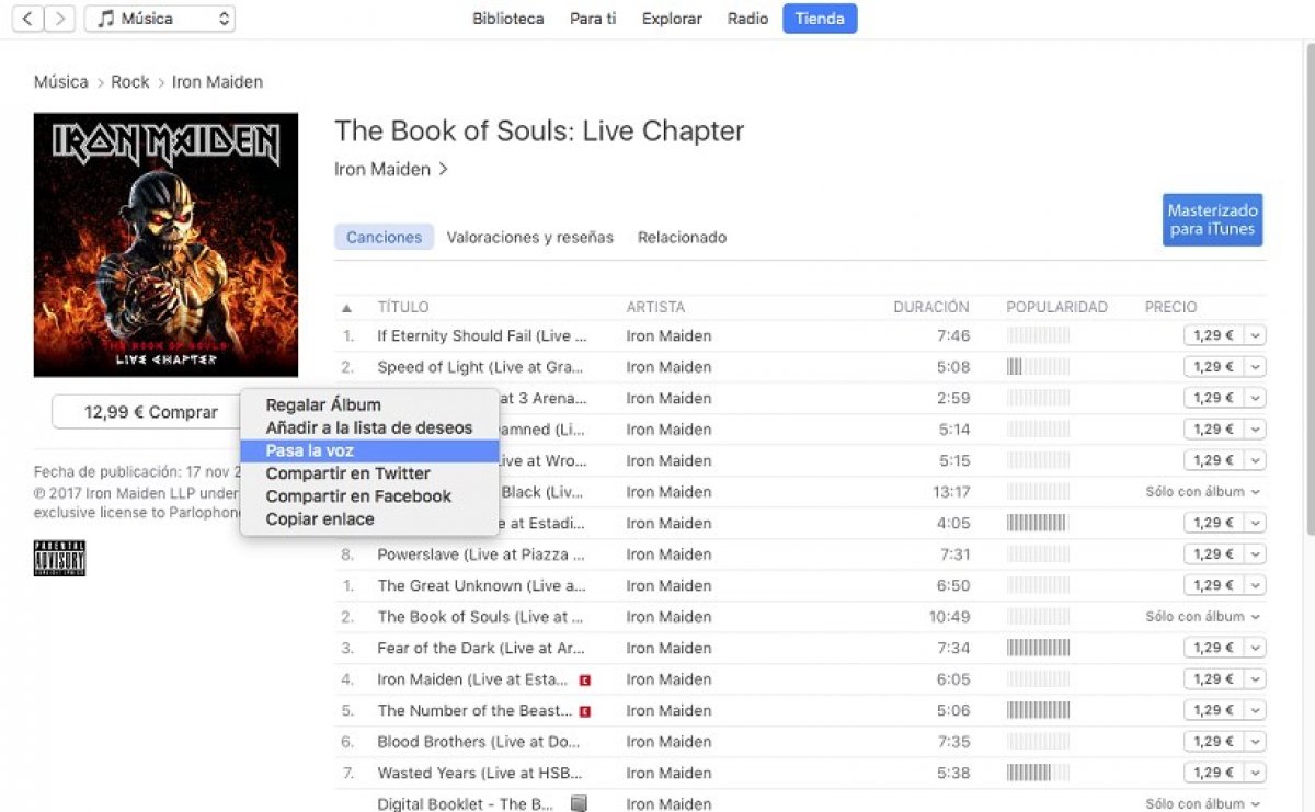 Cómo descargar música en iTunes