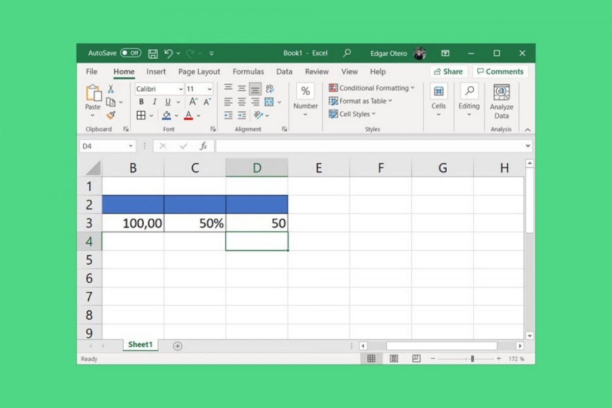 How to calculate a percentage with Excel