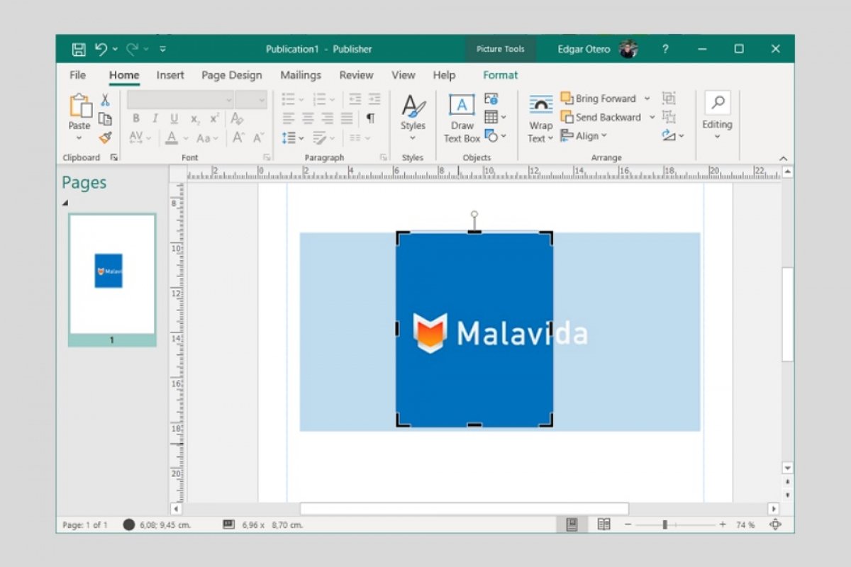 Cómo recortar una imagen en Microsoft Publisher