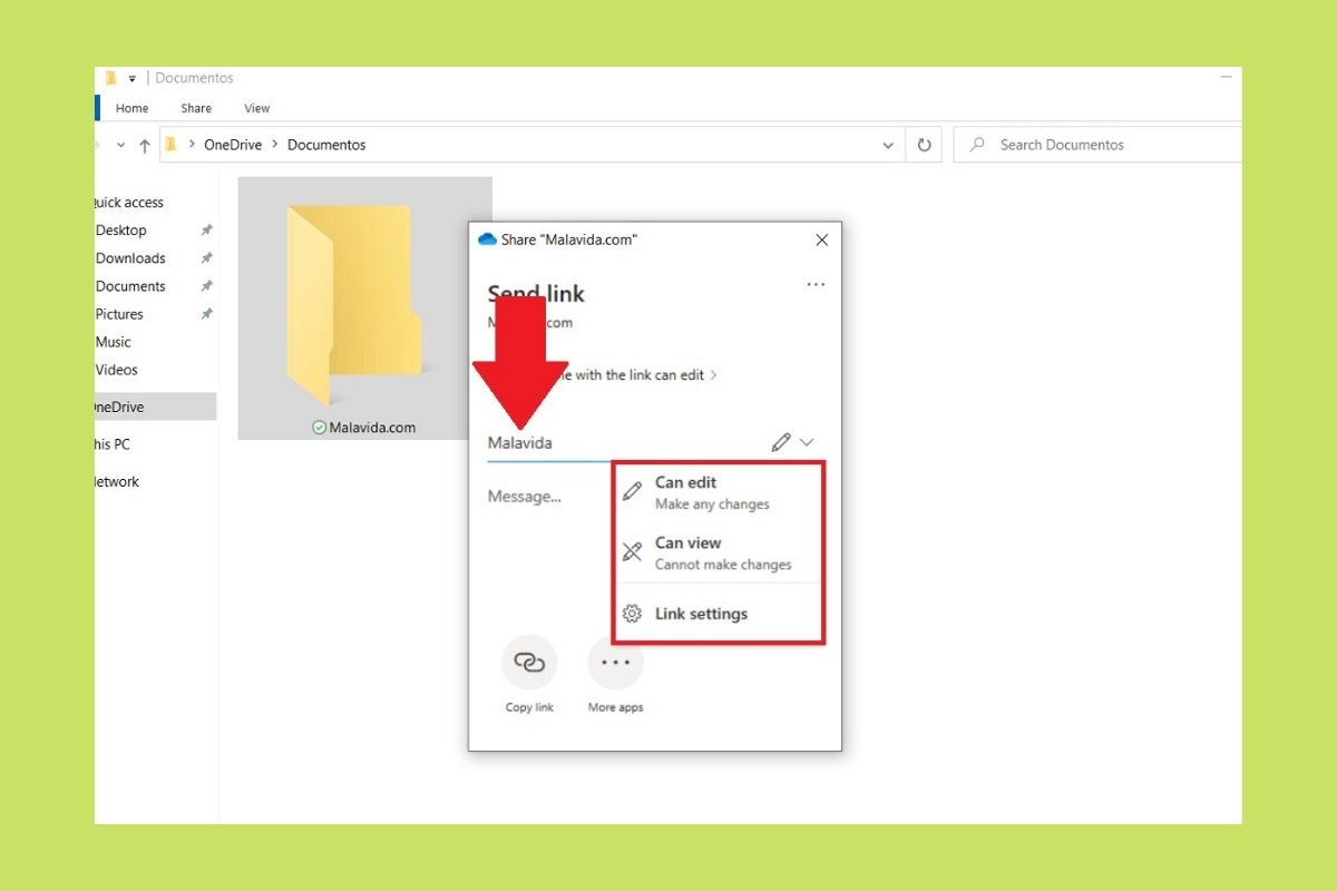 How to share files and folders in OneDrive