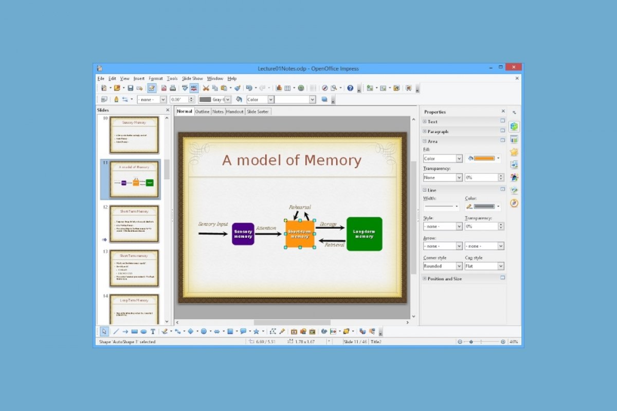 open office impress video format