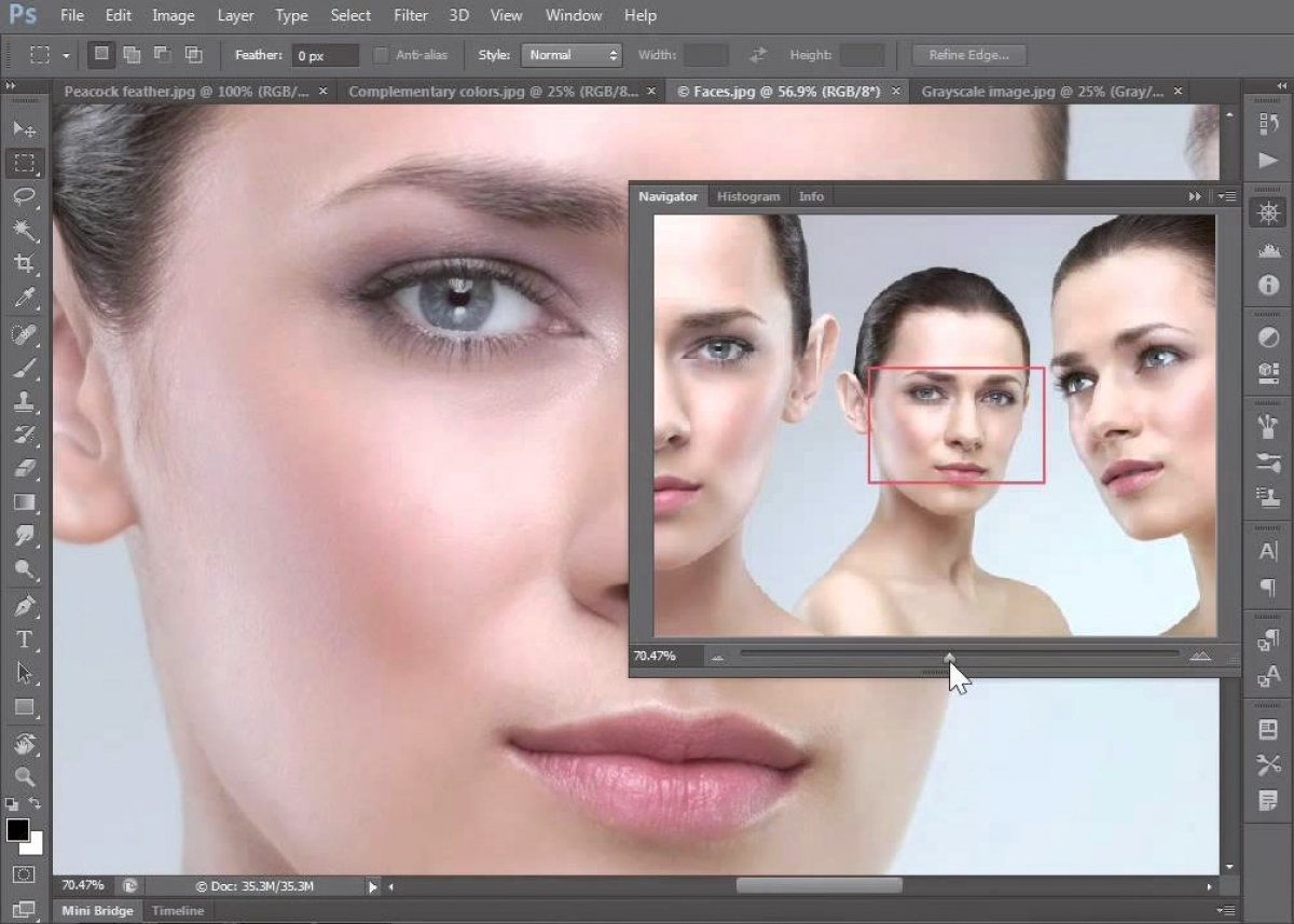 How to change the eye color in Photoshop