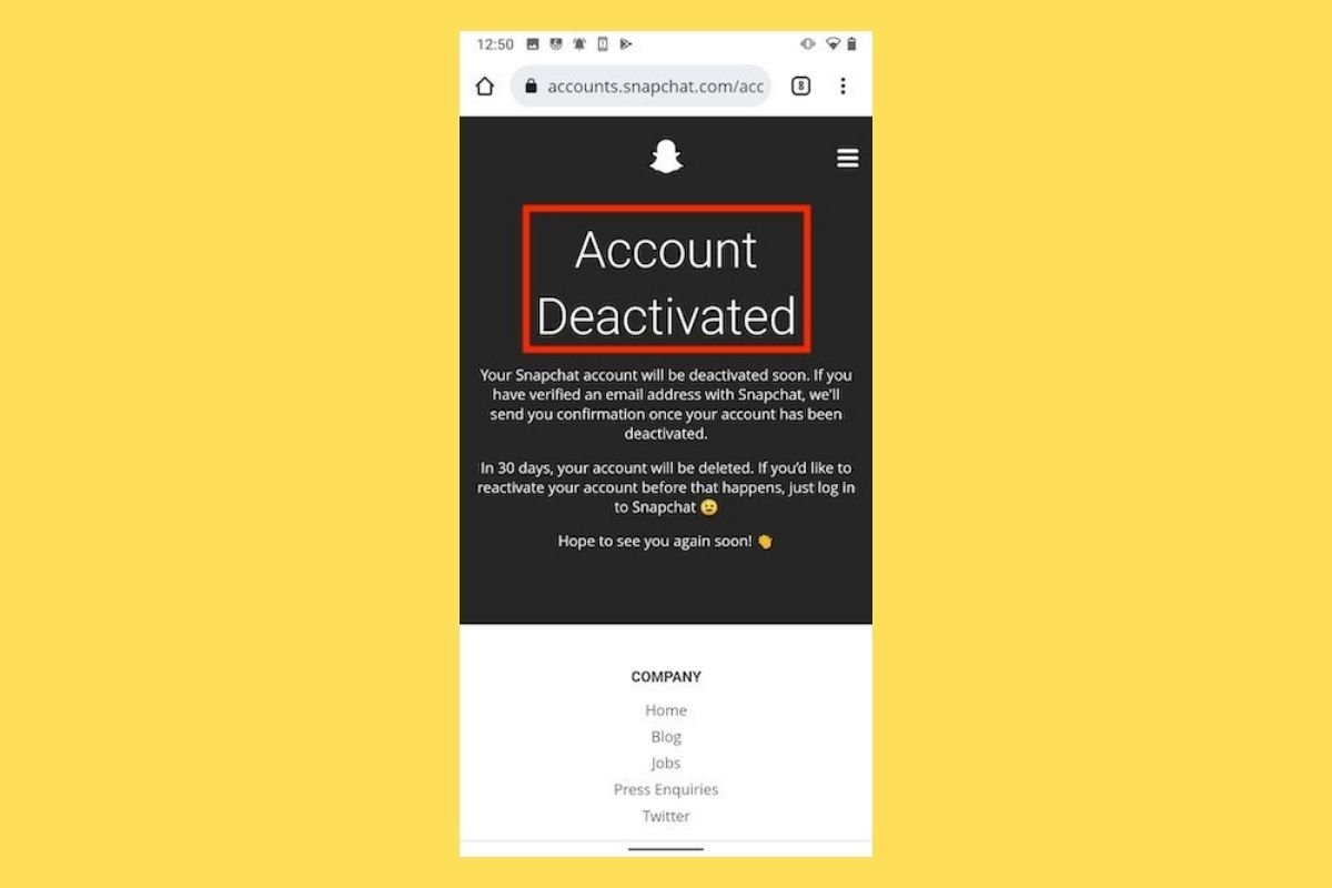 Cómo eliminar tu cuenta de Snapchat desde Android