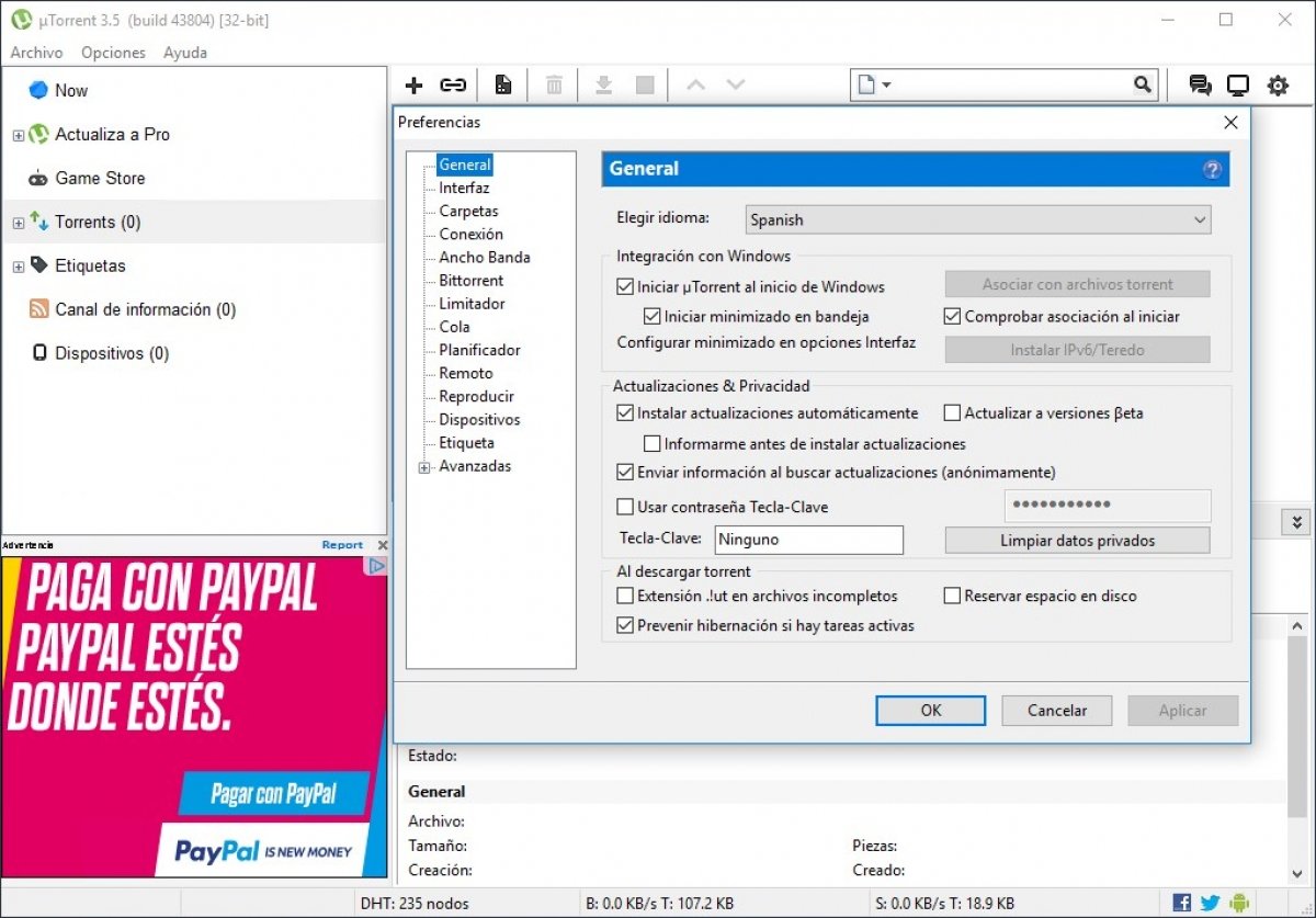 Cómo configurar uTorrent