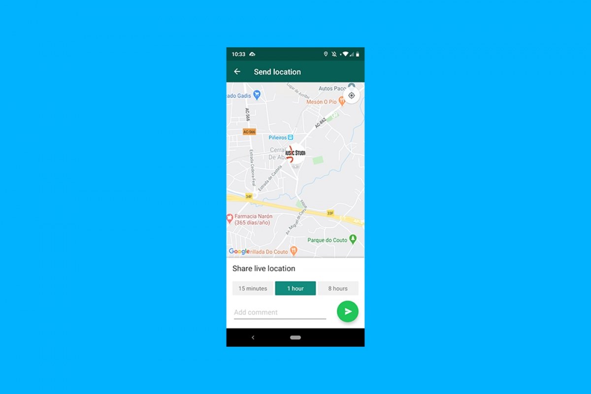 How to send a location via WhatsApp